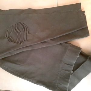 Ripped knee leggings